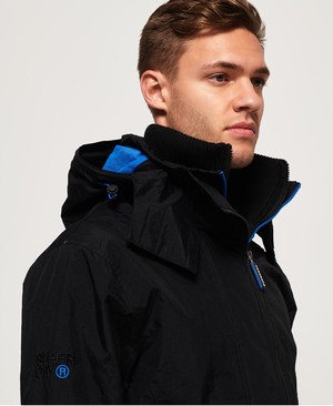 Superdry Technical Pop Cipzár Hooded SD-Windcheater Férfi Kabát Fekete | LDJVM1623